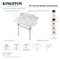 Kingston Brass 30 Carrara Marble Console Sink with Brass Legs, Marble WhiteMatte Black LMS3030MBSQ0 - alternate 5